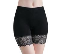 LYXYGMV Women Pants Light Shorts High Waist Panties Underware Lace Safety Short Pants Adecuado Para Correr, Yoga(Black,M (40-55kg))