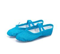 LYXYGMV Zapatillas de ballet, danza, yoga, gimnasio, planas, con purpurina rosa, for niñas, mujeres, profesoras Para Práctica o Presentación de Danza(Blue,31)