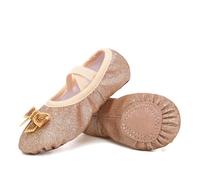 LYXYGMV Zapatillas de ballet for niñas, zapatillas baile brillantes, suela dividida, for gimnasia, plana, bailarinas for niños Para Práctica o Presentación de Danza(Blue,35)