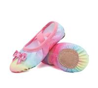 LYXYGMV Zapatillas de ballet for niñas, zapatillas baile brillantes, suela dividida, for gimnasia, plana, bailarinas for niños Para Práctica o Presentación de Danza(SKY BLUE,38)