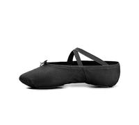 LYXYGMV Zapatillas de ballet lona con diseño arco triangular for mujeres, niñas y hombres Para Práctica o Presentación de Danza(Black,6)