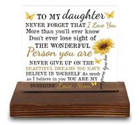 LYY128 - Placa de amor para mi hija, regalo sentimental para hija, regalo sincero para mamá, placa acrílica transparente