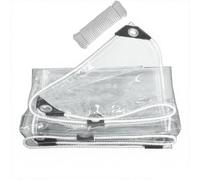 LYYK Transparente Plane mit Ösen 2x2M, Wasserdichte Abdeckplane mit Seil, 420 g/m² Klare PVC-Tarps für Pflanzen Gewächshaus Balkon Camping Vardach Carport