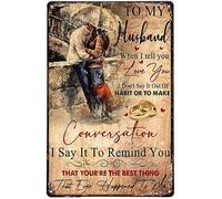 LYYUCKE Letrero de metal vintage con texto en inglés «Couple To My Husband I Don'T Say It Out Of Habit» para bar, pub, garaje, comedor, cafetería, decoración de pared del hogar, póster artístico retro
