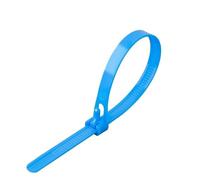 LyZap Bridas Plastico 50 Correas de Cremallera con Nudos Desmontables de Nailon, Paquetes reciclables y Reutilizables Bridas (Color : Blue 5X200MM)