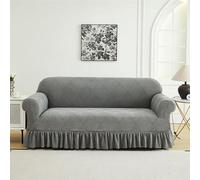 LYZIDEBAE Funda de sofá elástica Funda con Falda de Volantes, Fundas de sofá Jacquard universales Sillón elástico Alto Protector de Muebles Lavables para Sala de Estar Lounge RV,6,2 Seater