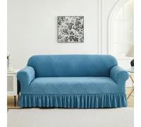LYZIDEBAE Funda de sofá elástica Funda con Falda de Volantes, Fundas de sofá Jacquard universales Sillón elástico Alto Protector de Muebles Lavables para Sala de Estar Lounge RV,2,3 Seater