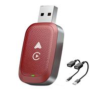 LYZPD Adaptador CarPlay Inalámbrico para Vauxhall Adam 2016 2017 2018 2019 2020, 2 en 1 Convierte con Cable a Inalámbrico Plug Play Fácil Convertidor de Carplay,Retro Red