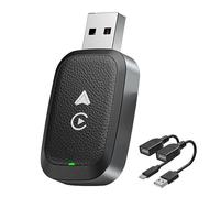 LYZPD Adaptador CarPlay Inalámbrico para Vauxhall Adam 2016 2017 2018 2019 2020, 2 en 1 Convierte con Cable a Inalámbrico Plug Play Fácil Convertidor de Carplay,Ink Black