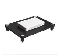 LyzqxHL Estante for Tocadiscos, gabinete de Almacenamiento Multimedia, Soporte Moderno for Audio y Video, gabinete estéreo de Madera de 1, 2, 3 o 4 Niveles(Black,1 Tier)