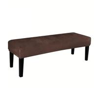 LyzqxHL Funda otomana de Terciopelo, Moderna, de Color Liso, for Banco de Comedor, tapizada, elástica, Rectangular, for Sala de Estar, Cocina y Dormitorio.(Coffee)