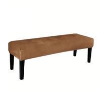 LyzqxHL Funda otomana de Terciopelo, Moderna, de Color Liso, for Banco de Comedor, tapizada, elástica, Rectangular, for Sala de Estar, Cocina y Dormitorio.(Camel)