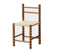 LyzqxHL Sillas de Cocina, Modernas sillas de Comedor de Madera de ratán for Patio, terraza, Porche y Sala de Espera.(Dark Brown,Long)