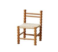 LyzqxHL Sillas de Cocina, Modernas sillas de Comedor de Madera de ratán for Patio, terraza, Porche y Sala de Espera.(Brown,Short)