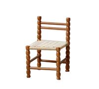 LyzqxHL Sillas de Cocina, Modernas sillas de Comedor de Madera de ratán for Patio, terraza, Porche y Sala de Espera.(Dark Brown,Short)