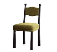 LyzqxHL Sillas de Cocina, Taburete de tocador, Silla de Dormitorio con Asiento tapizado, for casa, Oficina, Comedor, con Patas de Madera Maciza.(Green)