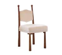 LyzqxHL Sillas de Cocina, Taburete de tocador, Silla de Dormitorio con Asiento tapizado, for casa, Oficina, Comedor, con Patas de Madera Maciza.(White)