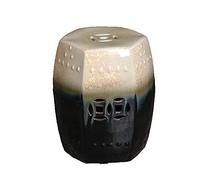 LyzqxHL Taburete Decorativo, Taburete for Exteriores, Taburete de cerámica for Tambor, Muelle de Tambor Decorativo, Taburete for Cambiar Zapatos, Taburete de tocador Retro(Black)