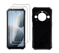 LYZXMY Funda para Blackview BL9000 Pro(6.78") Negro Carcasa +2 Protectores de Pantalla de Vidrio Templado, Carcasa Suave de Silicona TPU