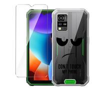 LYZXMY Funda para Blackview BV4800 Pro/BV4800 SE(6.56") Transparente Carcasa + Protectores de Pantalla de Vidrio Templado, Carcasa Suave de Silicona TPU-DUO5