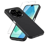 LYZXMY Funda para Blackview Shark 6 5G(6.88") + 1 x Protector de Pantalla Vidrio Templado Película Protectora - Negro Carcasa Silicona TPU Suave Caso Case