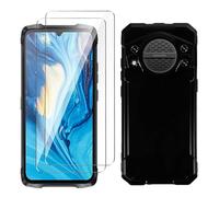 LYZXMY Funda para Cubot Kingkong Power 3(6.72") Negro Carcasa +2 Protectores de Pantalla de Vidrio Templado, Carcasa Suave de Silicona TPU