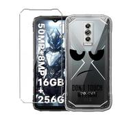 LYZXMY Funda para Doogee Blade 10 Pro(6.56") Transparente Carcasa + Protectores de Pantalla de Vidrio Templado, Carcasa Suave de Silicona TPU-DUO5