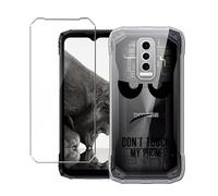 LYZXMY Funda para DOOGEE Blade 10 Ultra(6.56") Transparente Carcasa + Protectores de Pantalla de Vidrio Templado, Carcasa Suave de Silicona TPU-DUO5