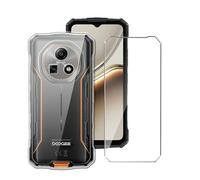 LYZXMY Funda para Doogee Fire 7 (6.6") + 1 x Protector de Pantalla Vidrio Templado Película Protectora - Transparente Carcasa Silicona TPU Suave Caso Case