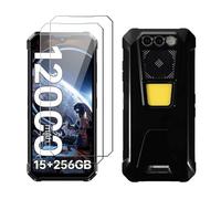 LYZXMY Funda para FOSSiBOT F106 Pro(6.58") Negro Carcasa +2 Protectores de Pantalla de Vidrio Templado, Carcasa Suave de Silicona TPU
