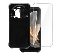 LYZXMY Funda para Fossibot F109 5G (6.75") + 1 x Protector de Pantalla Vidrio Templado Película Protectora - Negro Carcasa Silicona TPU Suave Caso Case