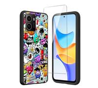 LYZXMY Funda para HMD Pulse/Plus/Pro (6.56") con Protector de Pantalla de Vidrio Templado - Carcasa Silicona TPU Suave Negro - Monster