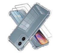 LYZXMY Funda para Motorola Moto G05 4G / Moto E15 4G Carcasa + 2 Piezas de película Protectora de Vidrio Templado, Funda Protectora Transparente Anti-Rayaduras y Anti-Golpes