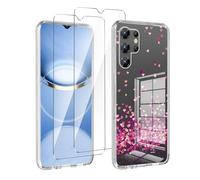 LYZXMY Funda para Oukitel C1(6.52") Transparente Carcasa +2 Protectores de Pantalla de Vidrio Templado, Carcasa Suave de Silicona TPU-WM85