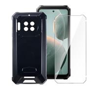LYZXMY Funda para Oukitel WP19 Pro (6.8") + 1 x Protector de Pantalla Vidrio Templado Película Protectora - Negro Carcasa Silicona TPU Suave Caso Case