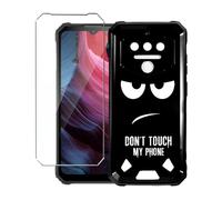 LYZXMY Funda para OUKITEL WP23 Plus(6.52") Negro Carcasa +1 Protectores de Pantalla de Vidrio Templado, Carcasa Suave de Silicona TPU-DUO5