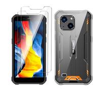 LYZXMY Funda para Oukitel WP32(5.93") Transparente Carcasa +2 Protectores de Pantalla de Vidrio Templado, Carcasa Suave de Silicona TPU, dureza 9H, Protector de Pantalla de Vidrio Templado