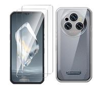 LYZXMY Funda para Oukitel WP35(6.6") Transparente Carcasa +2 Protectores de Pantalla de Vidrio Templado, Carcasa Suave de Silicona TPU