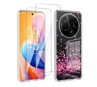LYZXMY Funda para TCL 60 SE(6.67") Transparente Carcasa +2 Protectores de Pantalla de Vidrio Templado, Carcasa Suave de Silicona TPU-WM85