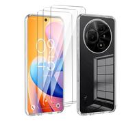 LYZXMY Funda para TCL 60 SE(6.67") Transparente Carcasa +3 Protectores de Pantalla de Vidrio Templado, Carcasa Suave de Silicona TPU