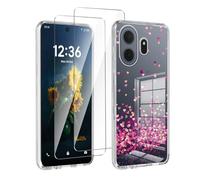 LYZXMY Funda para TCL NxtPaper 70 Pro 5G Transparente Carcasa +2 Protectores de Pantalla de Vidrio Templado, Carcasa Suave de Silicona TPU-WM85