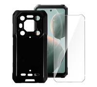 LYZXMY Funda para Ulefone Armor 26 Ultra (6.78") + 1 x Protector de Pantalla Vidrio Templado Película Protectora - Negro Carcasa Silicona TPU Suave Caso Case