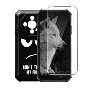 LYZXMY Funda para Ulefone Armor X16 Pro(6.56") Negro Carcasa +1 Protectores de Pantalla de Vidrio Templado, Carcasa Suave de Silicona TPU-DUO5