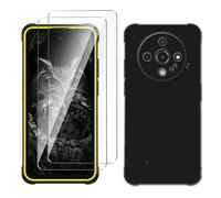 LYZXMY Funda para Ulefone Armor X31 Pro(6.56") Negro Carcasa +2 Protectores de Pantalla de Vidrio Templado, Carcasa Suave de Silicona TPU