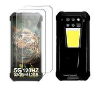 LYZXMY Funda para Unihertz 8849 Tank 3 Pro(6.79") Negro Carcasa +2 Protectores de Pantalla de Vidrio Templado, Carcasa Suave de Silicona TPU