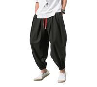 LYZXYZAI Hombre Pantalones De Kung Fu Tai Chi Ligero Cómodo Casual Pants Deporte Jogging Pantalon Pierna Ancha Pantalones Pantalones De Yoga Pantalones De Harén Bloomers,001,L