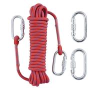 LZ.MZXU Cuerda de 10 Metros 10 mm, Amarre, Exteriores, Cuerda para Acampada, Apta para Barcos, Kayaks, Canoas, Remolque (Rojo)