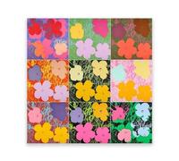 LZ6J8C9 Arte mural famoso. Andy Warhal Reproducción de cuadros famosos. Cuadro sobre lienzo de Warhol para decoración del hogar. (Flores.2) 80x80cm Sin marco