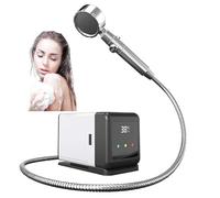 LZAHSH Ducha PortáTil para Exteriores, USB Calentable Ducha Recargable Temperatura Inteligente Ducha De Viaje para Camping 3 Paradas Flor De Vino, para Playa, JardíN