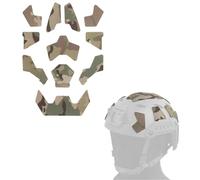 LZAQHMT 11 Parches Tácticos para Casco - Juego De Pegatinas Mágicas De Camuflaje con Cierre De Hook and Loop para Casco Fast SF De Corte Alto Accesorios Tácticos(CP)